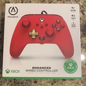 Xbox one red enhanced wired controller